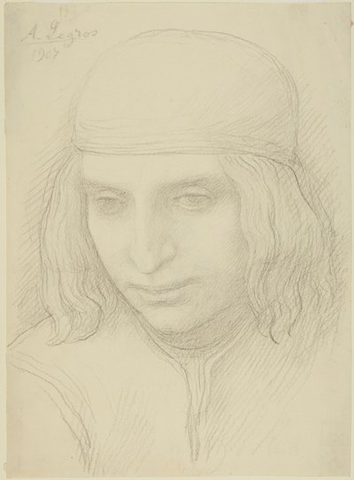 Testa di giovane ragazza da Alphonse Legros