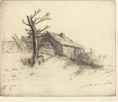 Cottage con Tetto di Paglia da Alphonse Legros