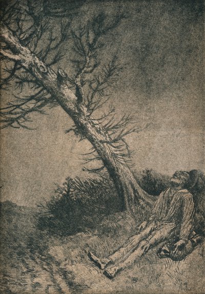 Il vagabondo morente, 1875 da Alphonse Legros