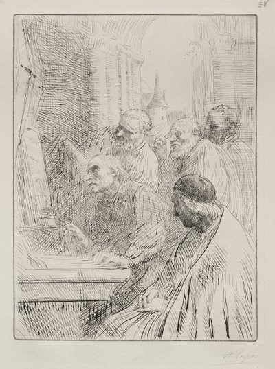 I monaci in chiesa da Alphonse Legros