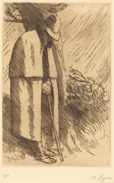 Viaggiatore che si ripara da Alphonse Legros