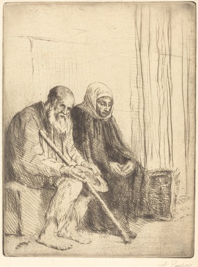 Due mendicanti da Alphonse Legros