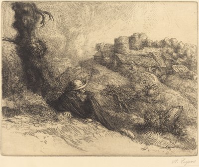 Veduta di un castello da Alphonse Legros