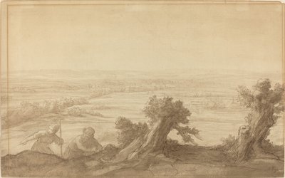 Vista su Paese Piatto da Alphonse Legros