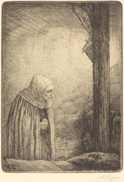 Donna ai piedi della croce da Alphonse Legros