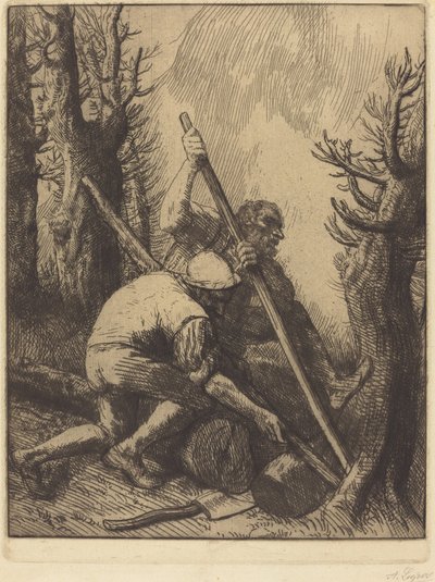 Taglialegna, 3ª tavola (Les bucherons) da Alphonse Legros