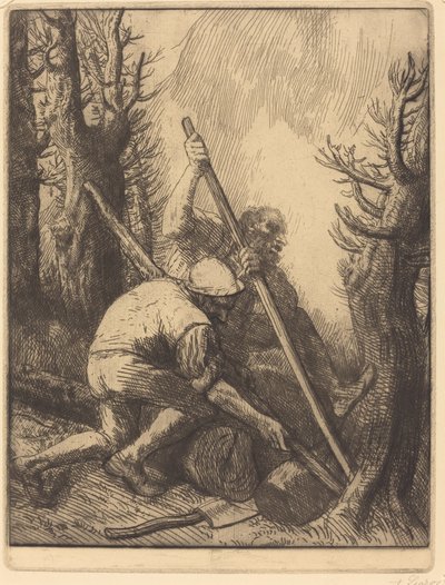 Taglialegna, 3ª tavola Les bucherons da Alphonse Legros