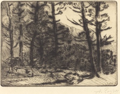 Boschi al sole invernale, 2ª tavola da Alphonse Legros