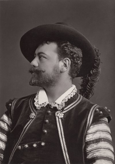 Ritratto di Victor Maurel (1848-1923) baritono francese come Don Giovanni di Mozart - fotografia di Alphonse Justin Liebert (1827-1914) da Alphonse Liebert