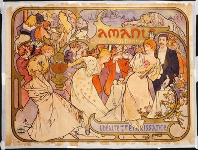 Amanti, 1895 da Alphonse Mucha