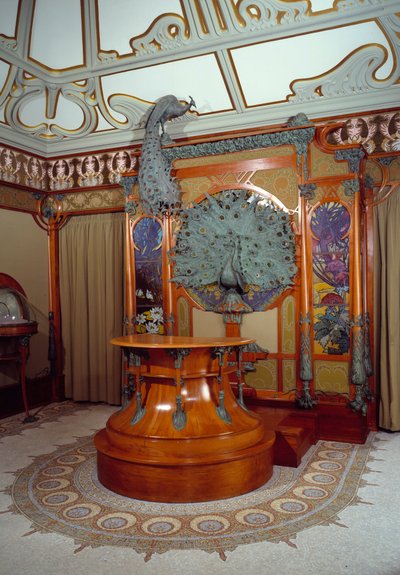 Art Nouveau: decorazione interna del negozio del gioielliere Georges Fouquet a Parigi da Alphonse Mucha