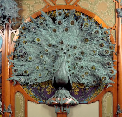 Art Nouveau: decorazione interna del negozio del gioielliere Georges Fouquet a Parigi da Alphonse Mucha