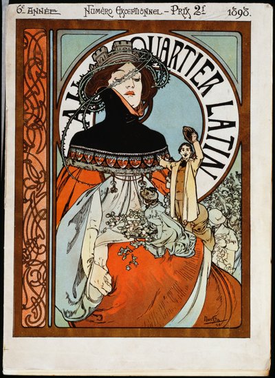 Au Quartier Latin da Alphonse Mucha