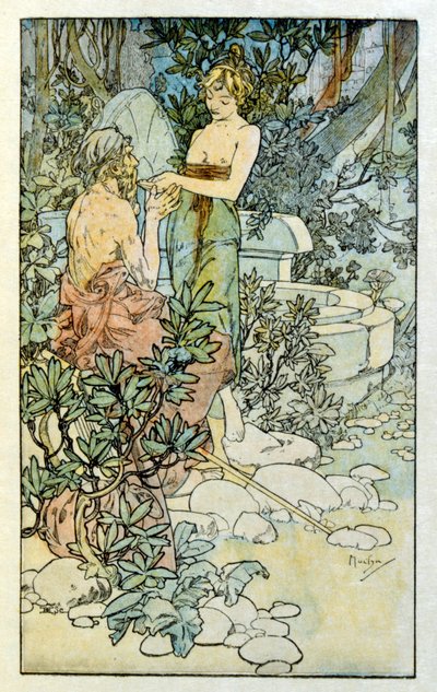 Illustrazione di Alphonse Mucha da "Clio" un