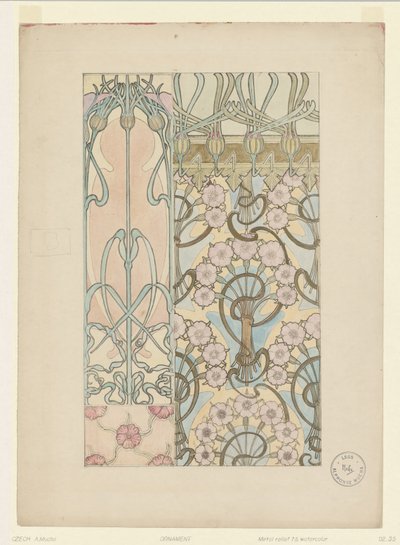 Ornamento da Alphonse Mucha