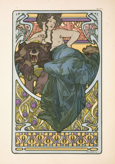 Tavola 47 dal libro "Documents Decoratifs", pubblicato nel 1902, 1902 da Alphonse Mucha