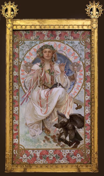 Ritratto di Josephine Crane Bradley in Slavia da Alphonse Mucha