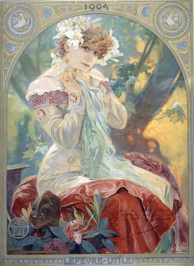 Sarah Bernhardt nel ruolo della Principessa Lointaine, 1904 da Alphonse Mucha