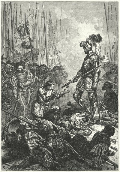 Francesco I di Francia fatto prigioniero alla Battaglia di Pavia da Alphonse Marie de (after) Neuville