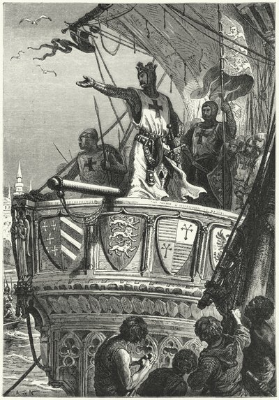Ritorno dei crociati dalla Palestina da Alphonse Marie de (after) Neuville