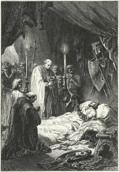 La morte del re Luigi IX di Francia da Alphonse Marie de (after) Neuville