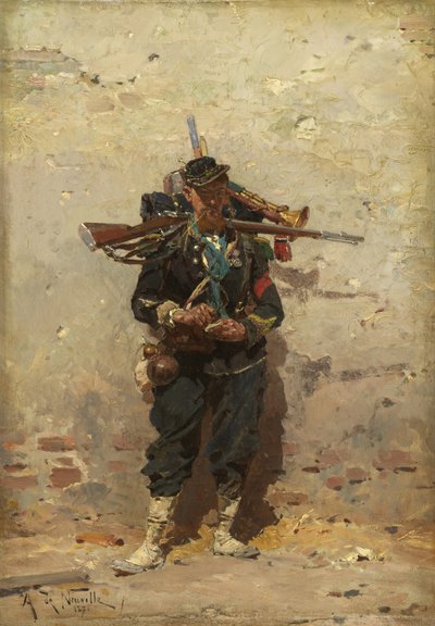 Trombettista della fanteria leggera da Alphonse Marie de Neuville