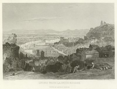 Lione da La Croix Rousse da Alphonse Marie de Neuville