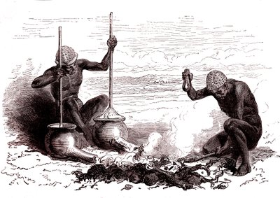 Fabbri nativi della tribù Latuka. Sudan del Sud da Alphonse Marie de Neuville