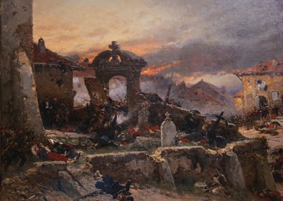 Il cimitero di Saint-Privat, 18 agosto 1870, 1881 da Alphonse Marie de Neuville