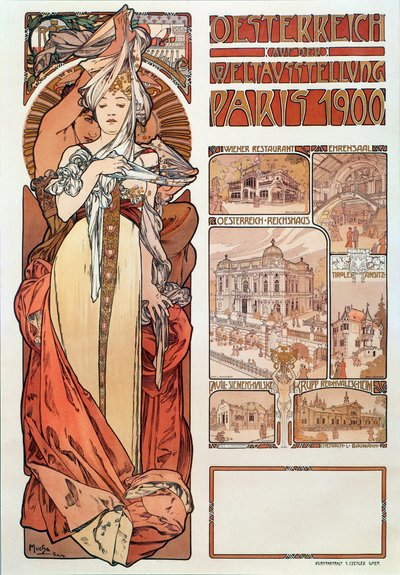 Manifesto pubblicitario di Alphonse Mucha per l
