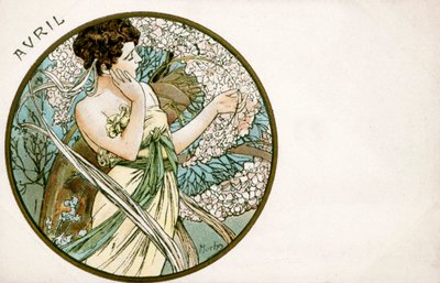 Aprile da Alphonse Mucha