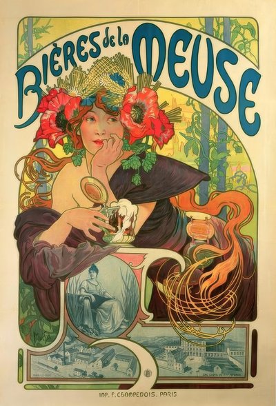 Birre della Mosa da Alphonse Mucha