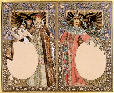 Illustrazione del libro, 1890s da Alphonse Mucha