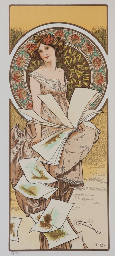 Calendario Champenois, ca 1897 da Alphonse Mucha