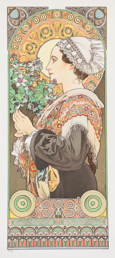 Chardon de Grève. Cardo dalle Sabbie da Alphonse Mucha