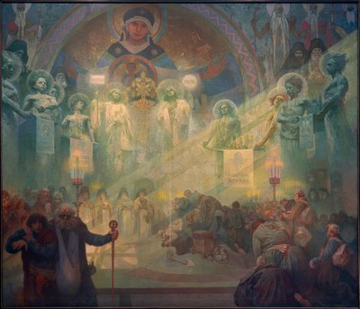 Il sacro monte Athos da Alphonse Mucha