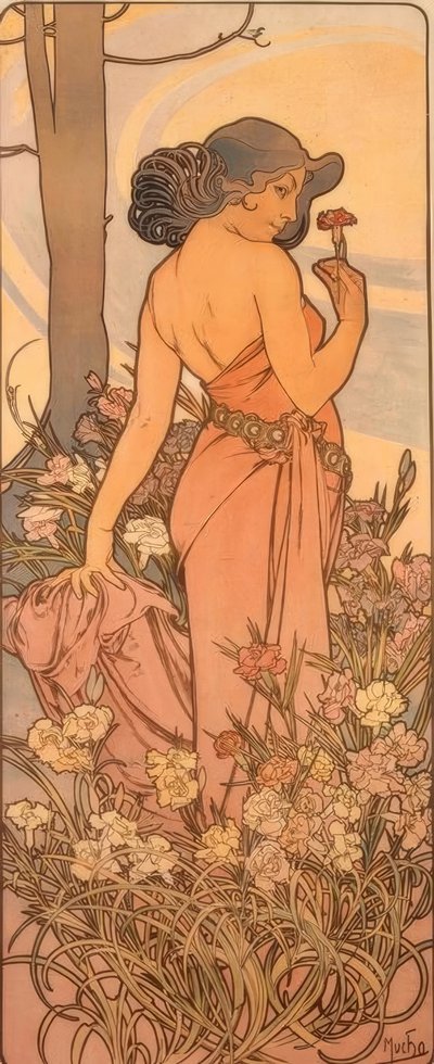 Il garofano da Alphonse Mucha