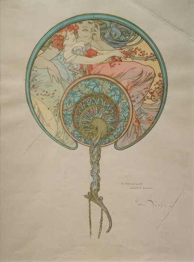 Progetto per un ventaglio da Alphonse Mucha