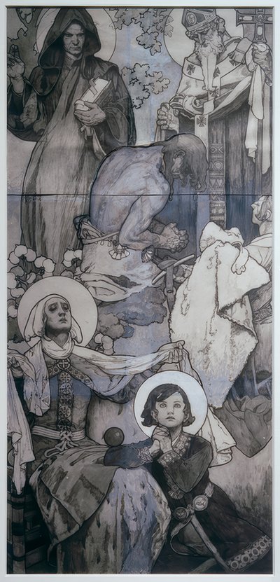 Finestra di San Vito a Praga da Alphonse Mucha