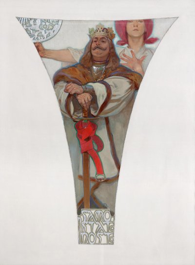Giorgio di Podebrady, 1911 da Alphonse Mucha