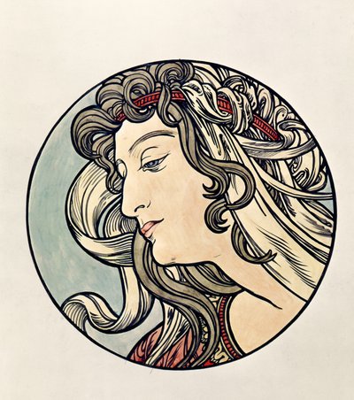 Testa di Donna da Alphonse Mucha