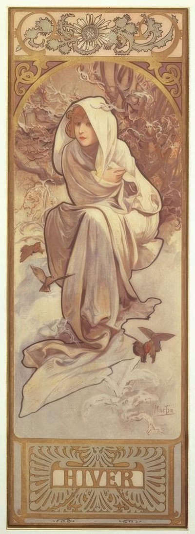 Inverno da Alphonse Mucha