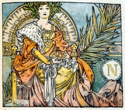 Illustrazione di Alphonse Mucha da "Clio" un