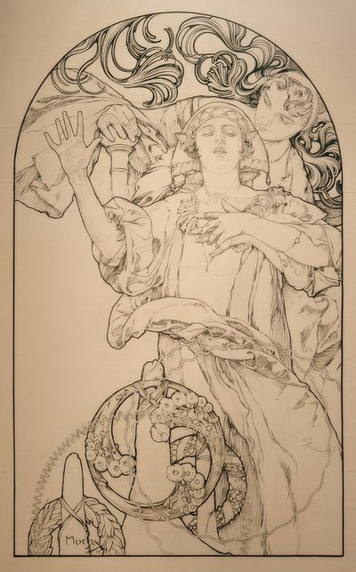 Cinema con organo Wurlitzer da Alphonse Mucha