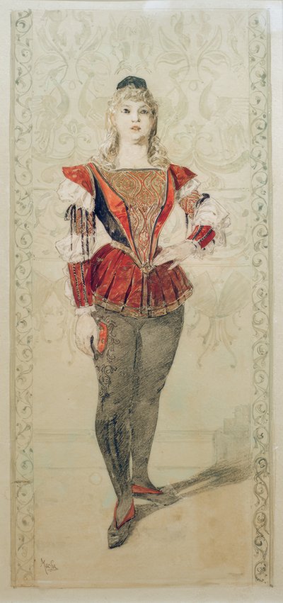 Il costume a teatro da Alphonse Mucha