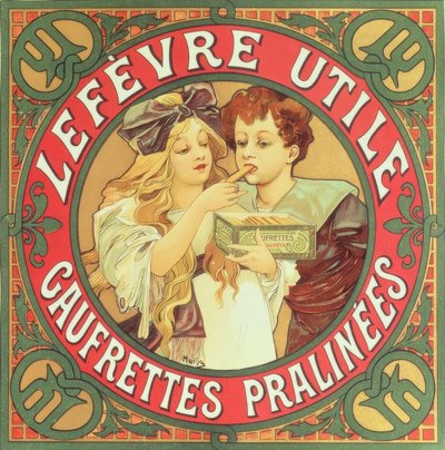 Lefèvre-Utile / Cialde praliné da Alphonse Mucha