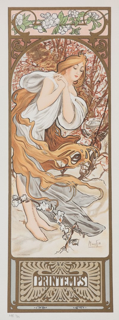 Le stagioni. Primavera da Alphonse Mucha