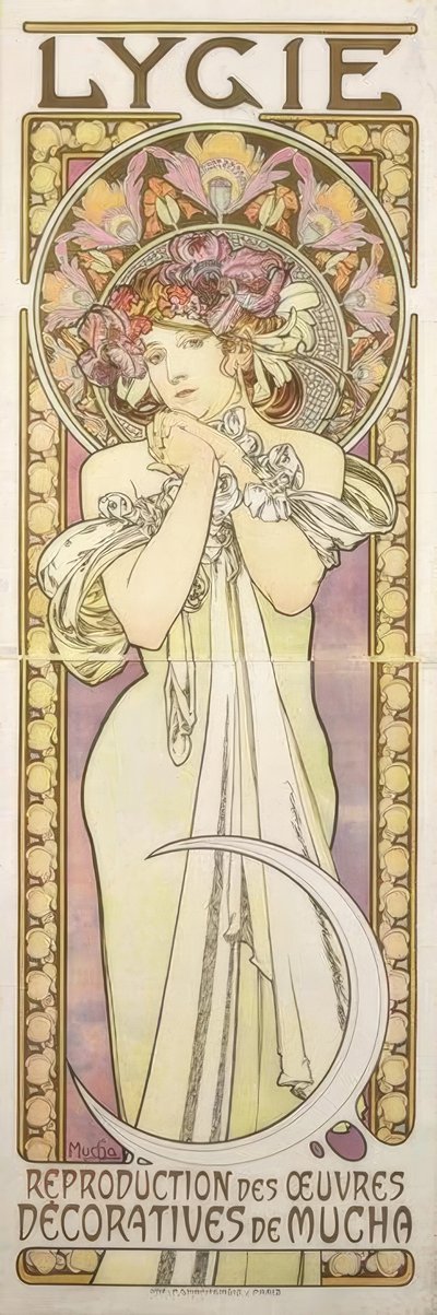 Lygie – Riproduzione delle opere decorative di Mucha da Alphonse Mucha