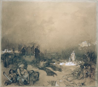 Dopo la battaglia sul monte Vítkov da Alphonse Mucha
