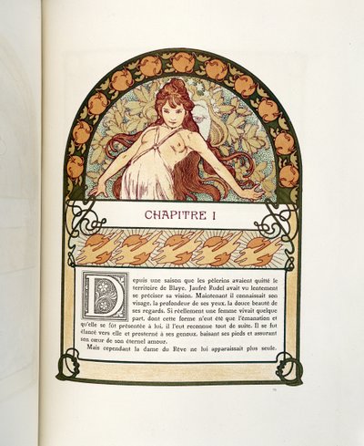 Pagina da Ilsee, Principessa di Tripoli, 1897 da Alphonse Mucha
